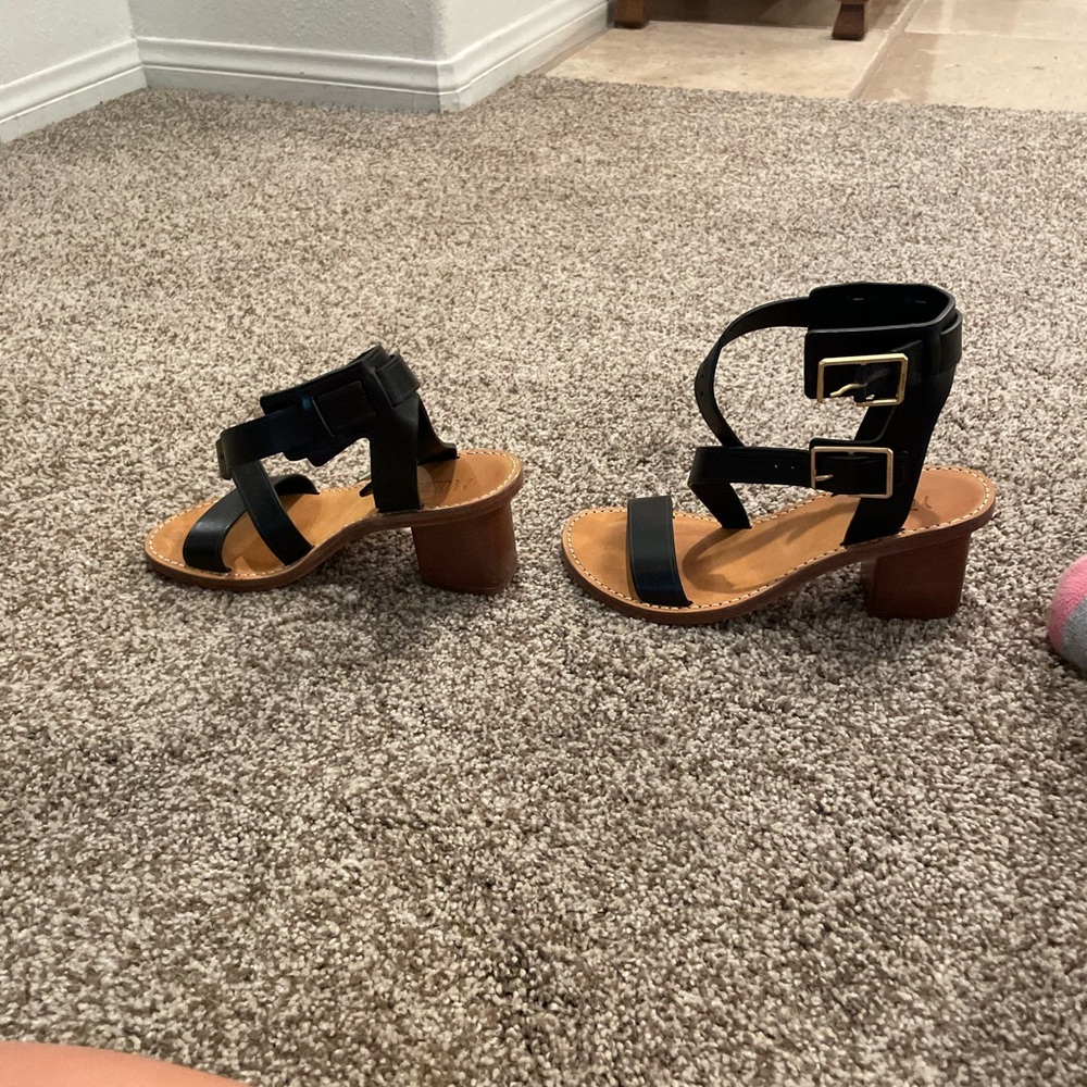 Zadig & Voltaire Black Block Heel Sandals